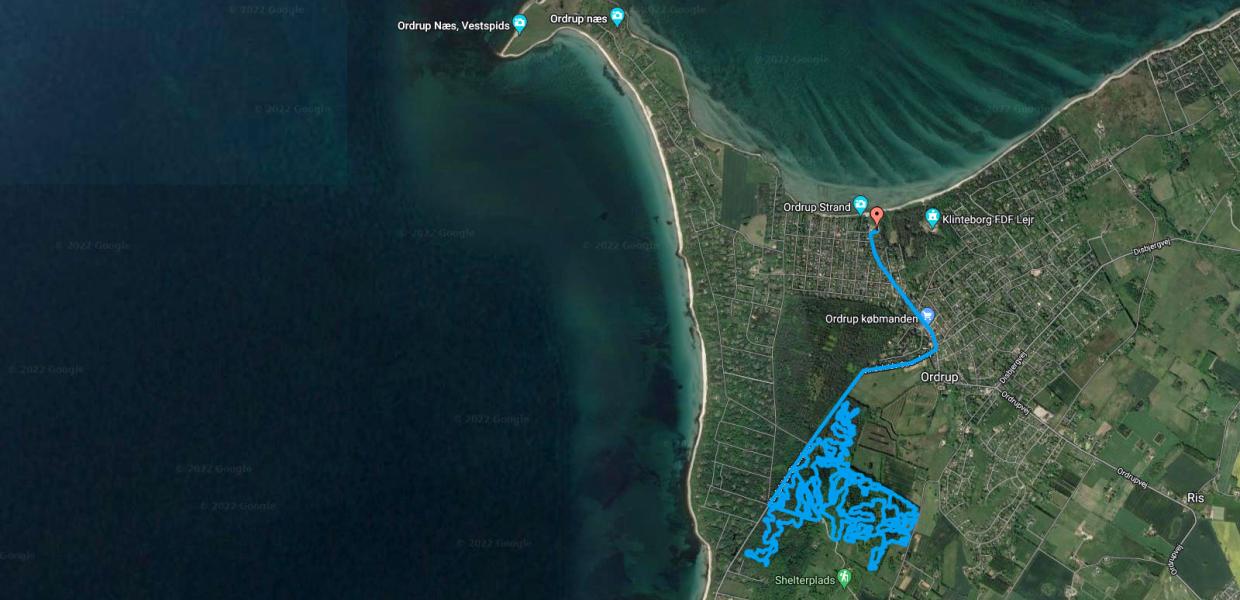 Ruten | Kortvisning | Geopark MTB Grand Prix | 2023 | Mountainbike-løb i Odsherred | Sjælland | Danmark